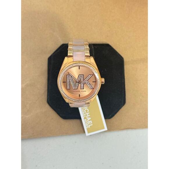 Michael Kors MK4731 Women's Janelle Three-Hand Two-Tone Stainless Steel Watch - Picture 4 of 5